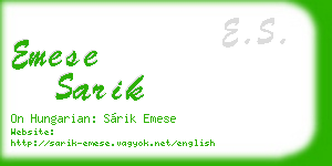 emese sarik business card
